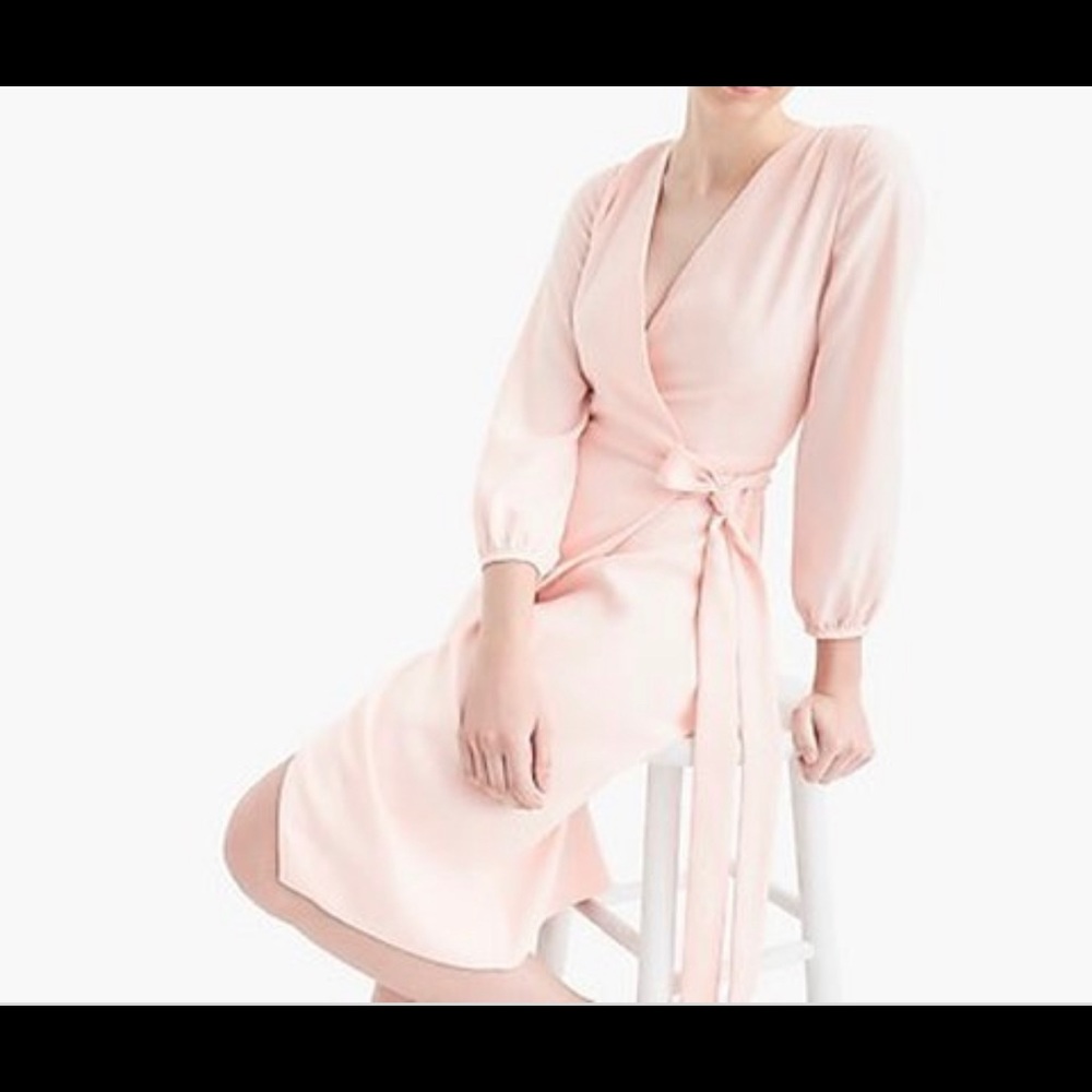 Pink JCrew wrap dress size 18